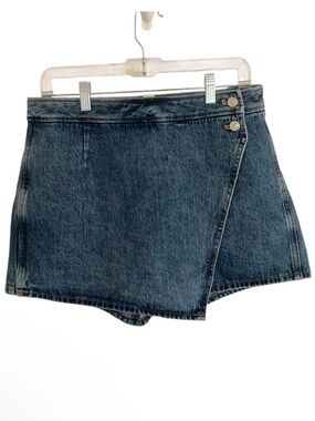 Madewell Blue Denim Micro Mini Skort in Northam Wash W 27